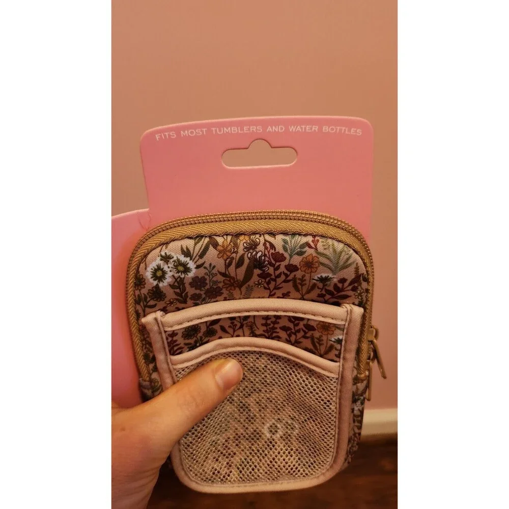 NWT Simply Southern Tumbler Water Floral Bottle Pouch Phone Holder Card Storage
